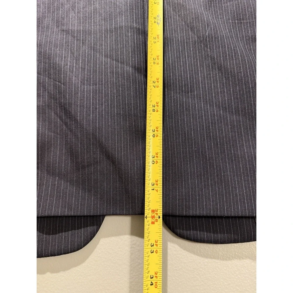 Loro Piana Fabric Men's Navy Pinstripe Blazer‎ Sport Coat 40L Wool Cremieux